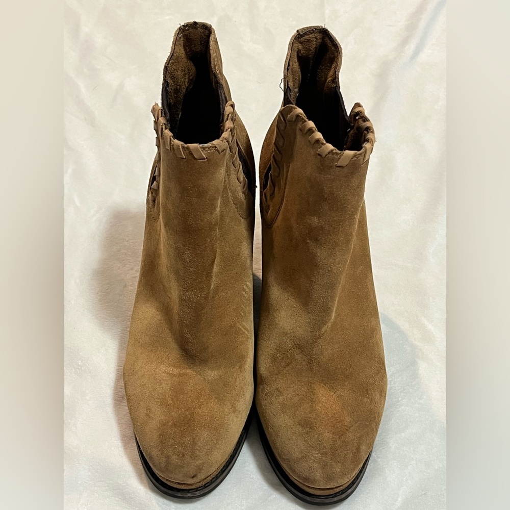 Ariat Women's Tan Brown Leather Wedge Ankle Boots Size 9.5 - Picture 4 of 14